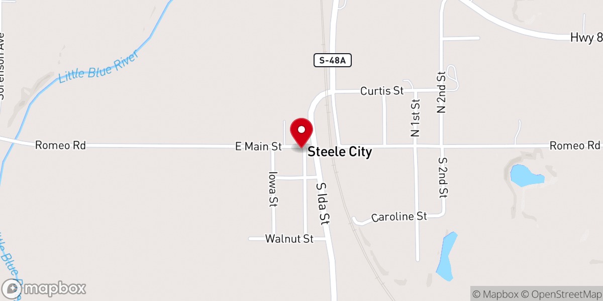 Map showing location of Salty Dog Saloon