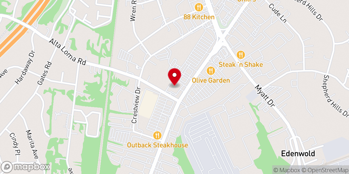 Map showing location of Faith Baptist Church