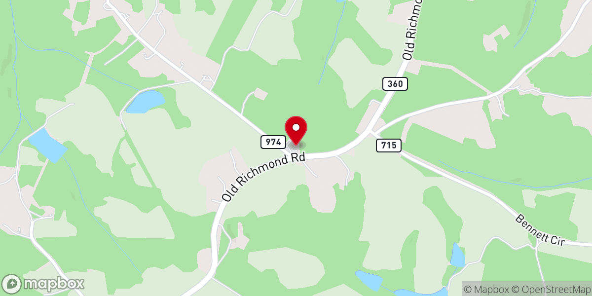 Map showing location of Kentuck Presbyterian Church