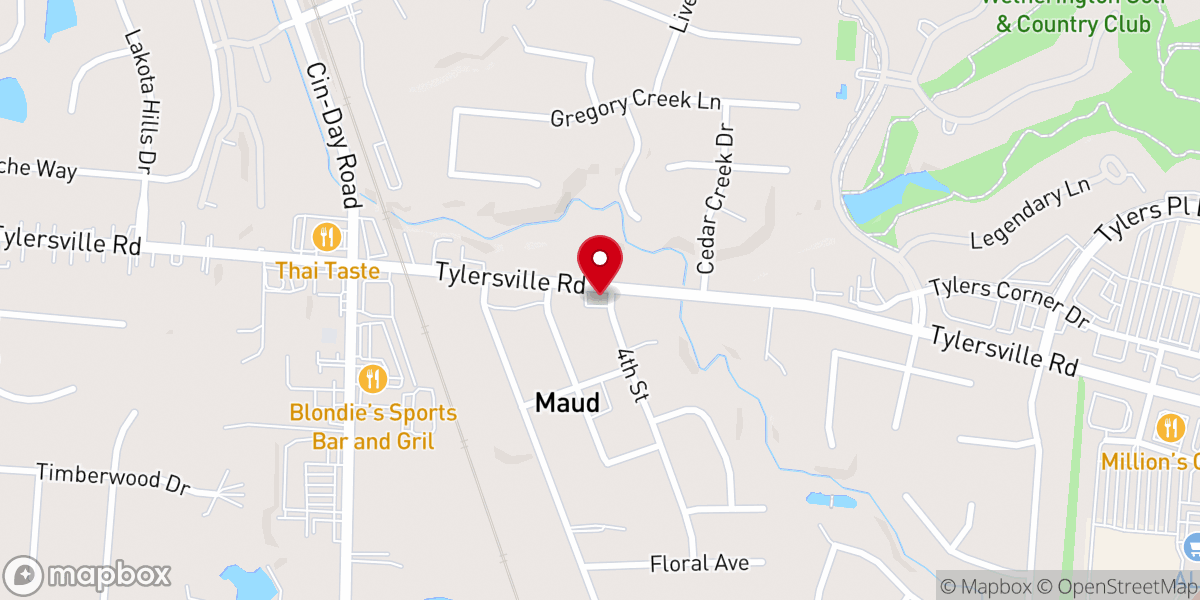 Map showing location of West Chester Old Regular Baptist