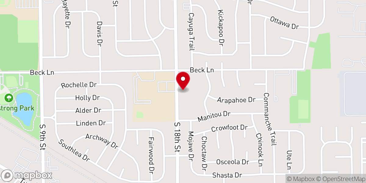 Map showing location of Second Baptist Church