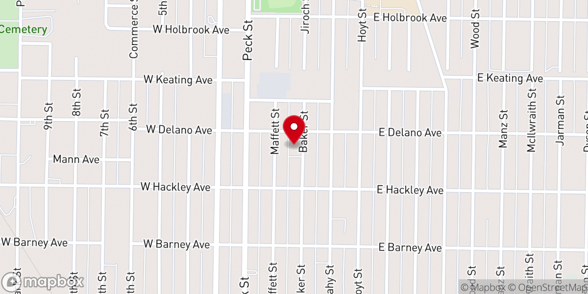 Map showing location of New Mt Zion Baptist Church
