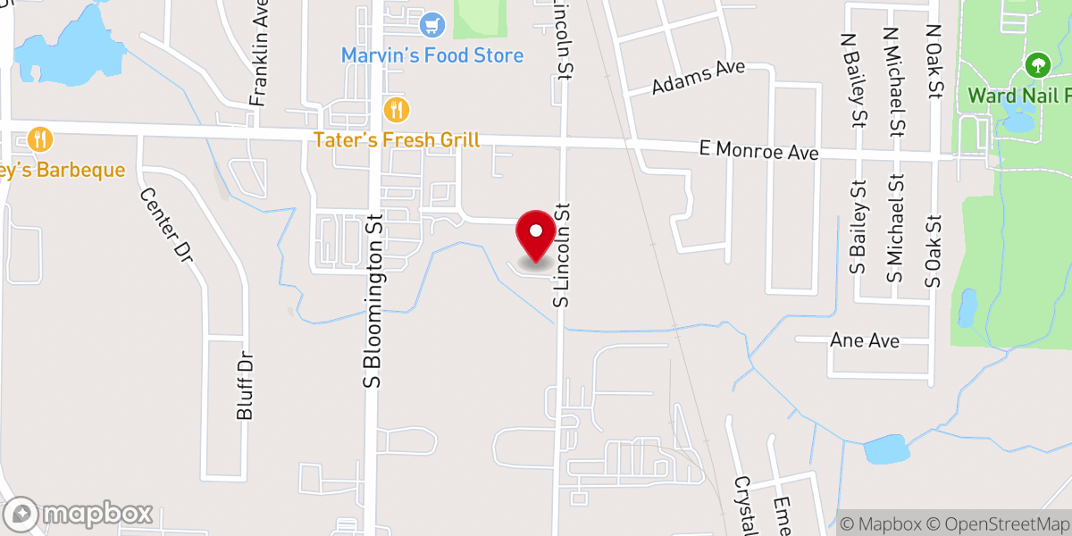 Map showing location of Engaged Ministries Church