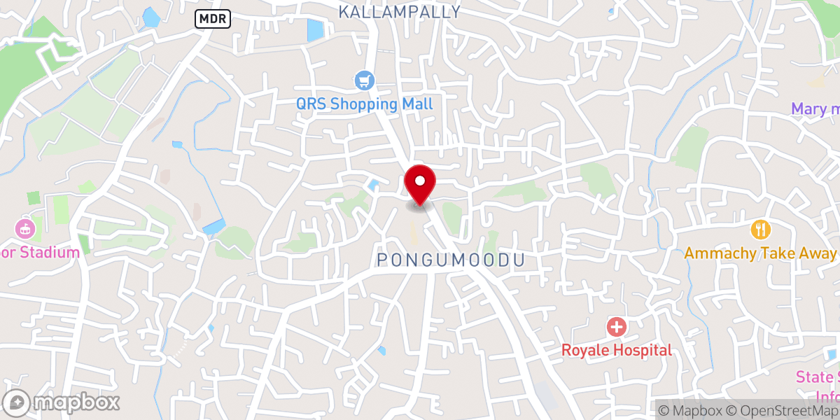 Map showing location of St. Mary's Roman Catholic Church, Pongumood
