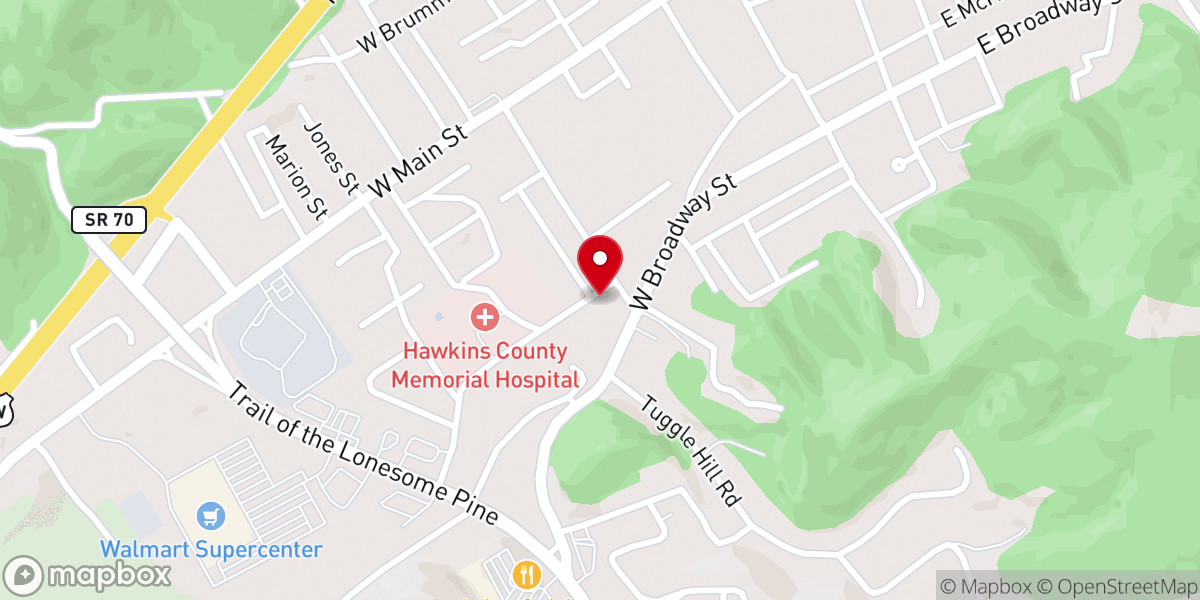 Map showing location of The Little Country Church
