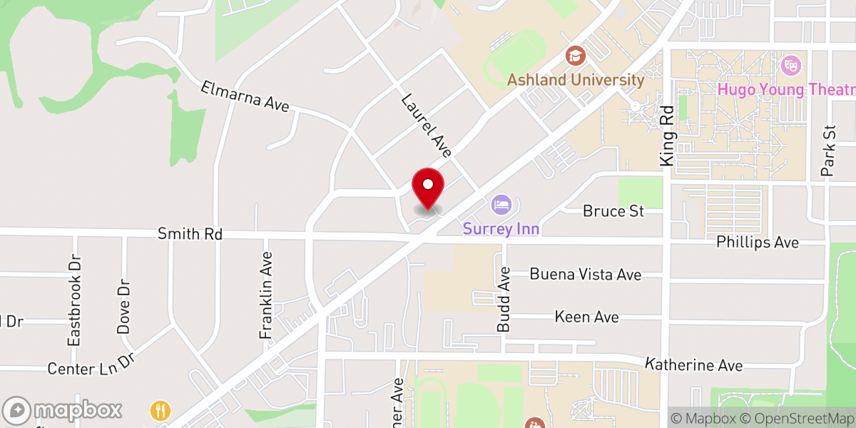 Map showing location of Christ United Methodist Church