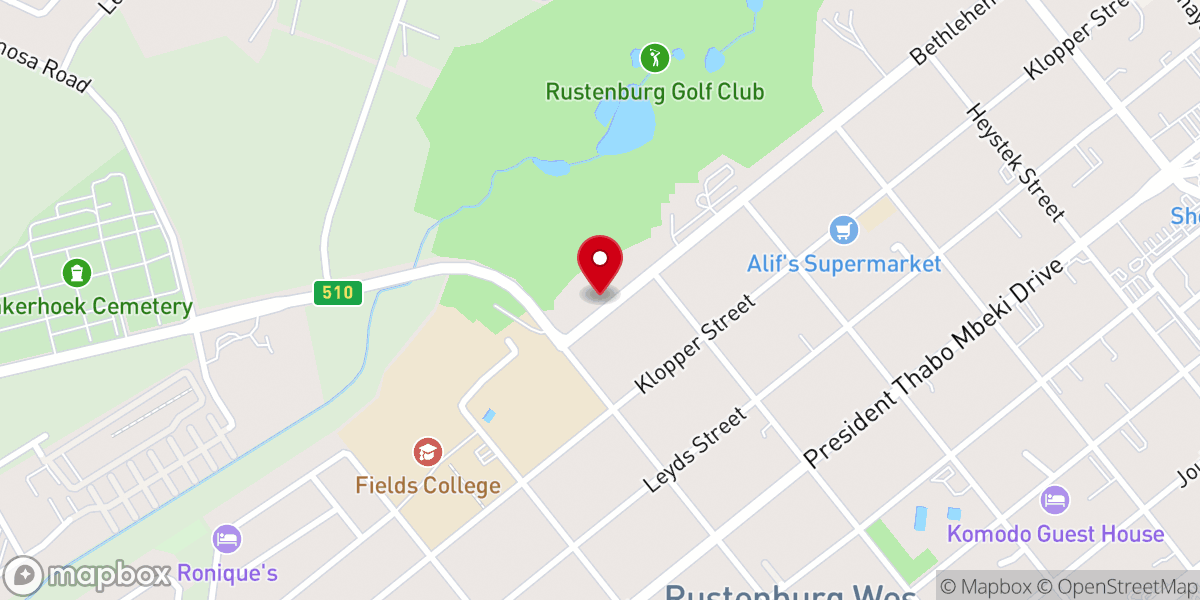 Map showing location of NG Bersig-Rustenburg