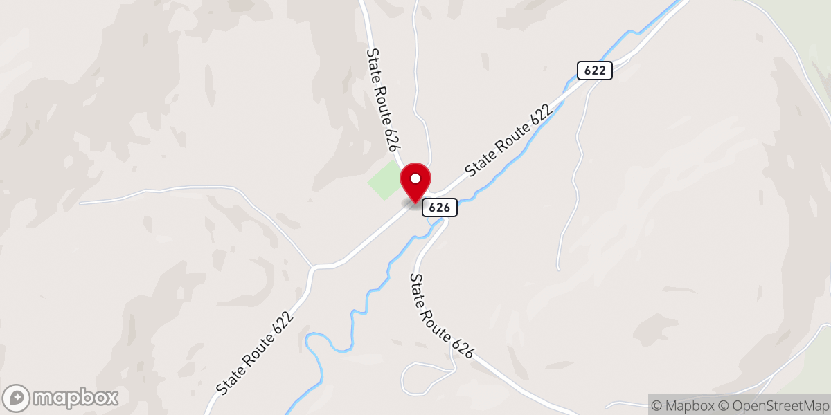 Map showing location of Bethany Church