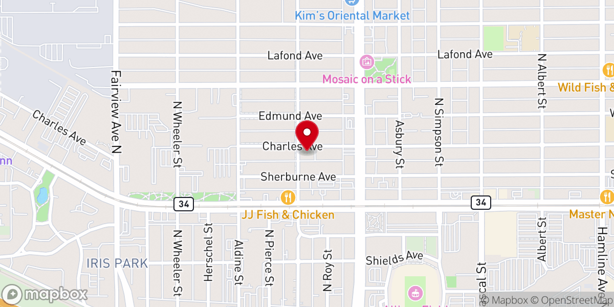 Map showing location of Zion Evangelical Fellowship Church