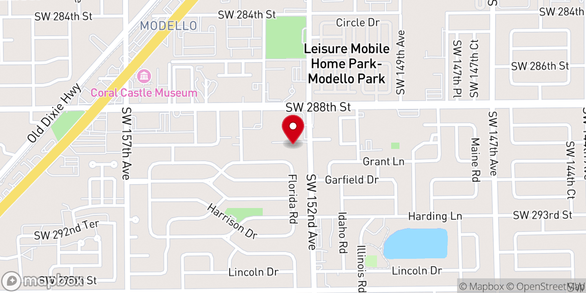 Map showing location of South Dade Haitian Untd Methodist