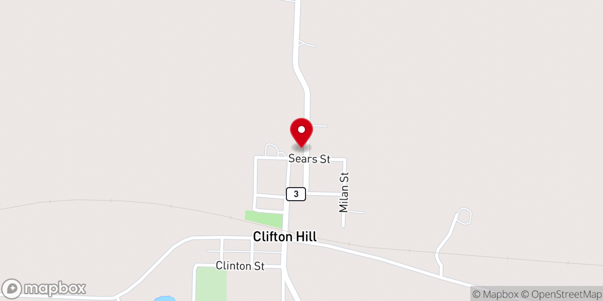 Map showing location of Clifton Hill United Methodist