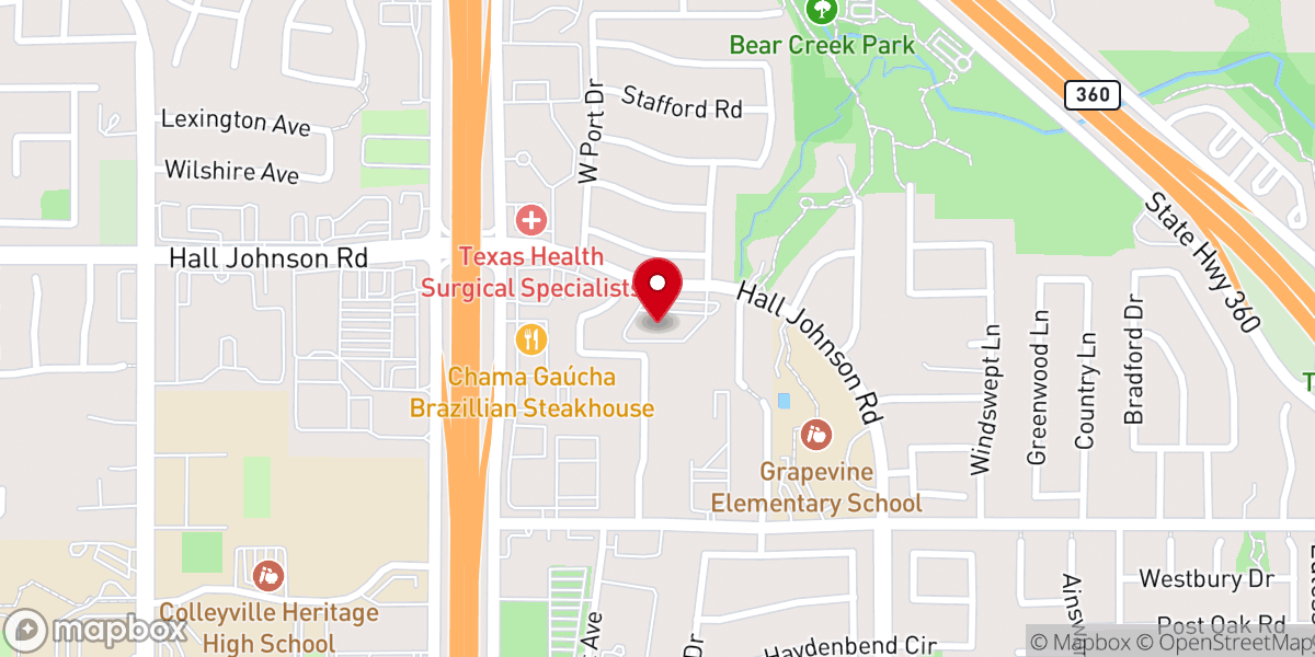 Map showing location of Fellowship of the Parks - Grapevine