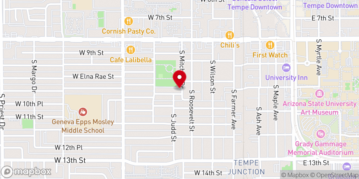 Map showing location of Southwest Bible Fellowship