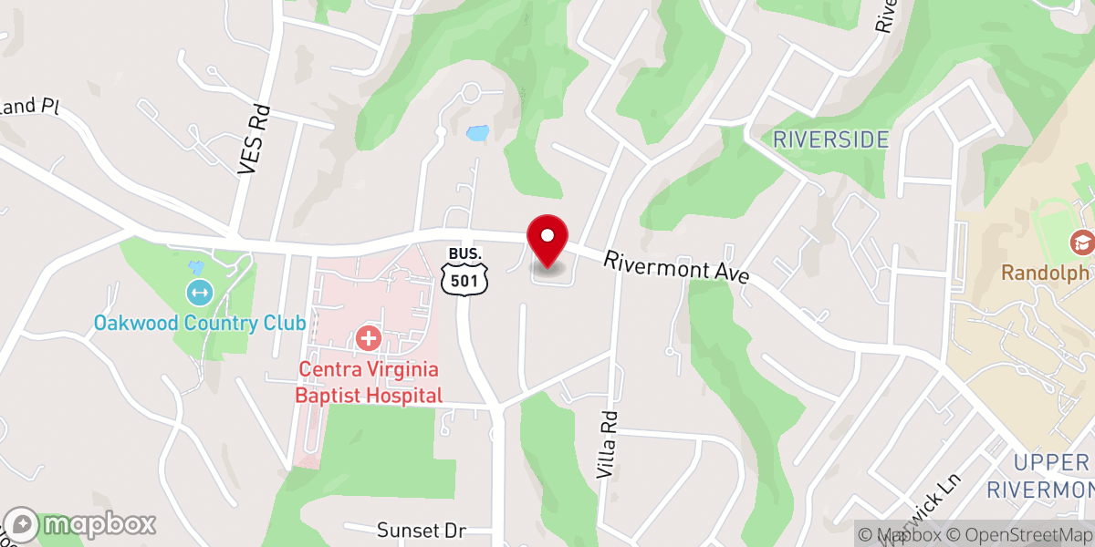 Map showing location of First Christian Church
