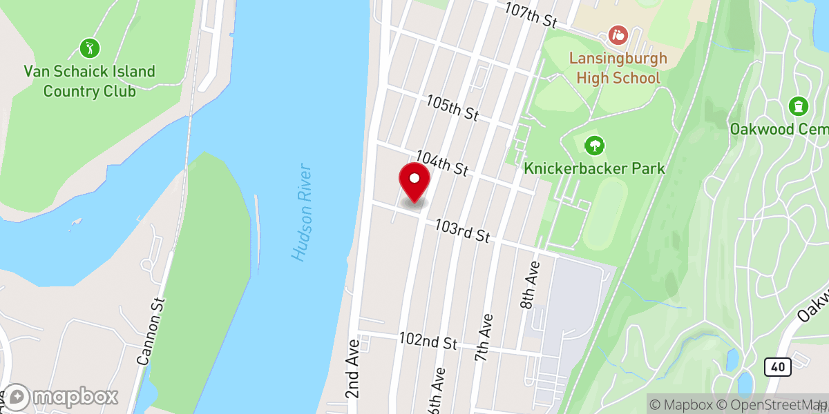 Map showing location of Fifth Avenue AME Zion Church
