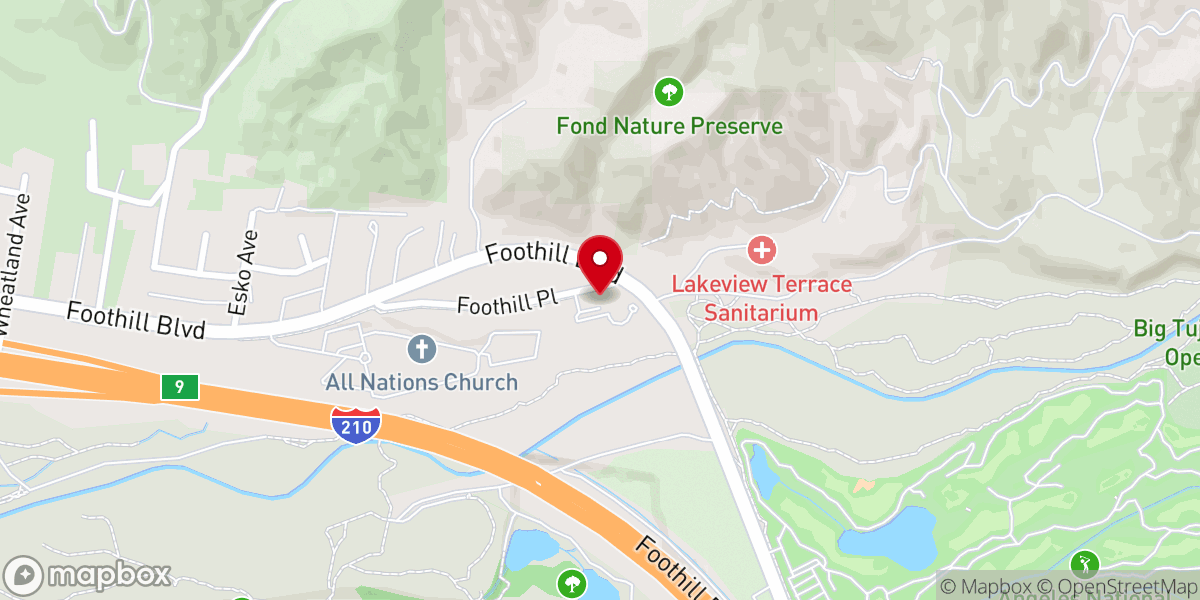 Map showing location of Mountain View Baptist Church