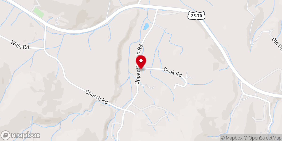 Map showing location of Church of God