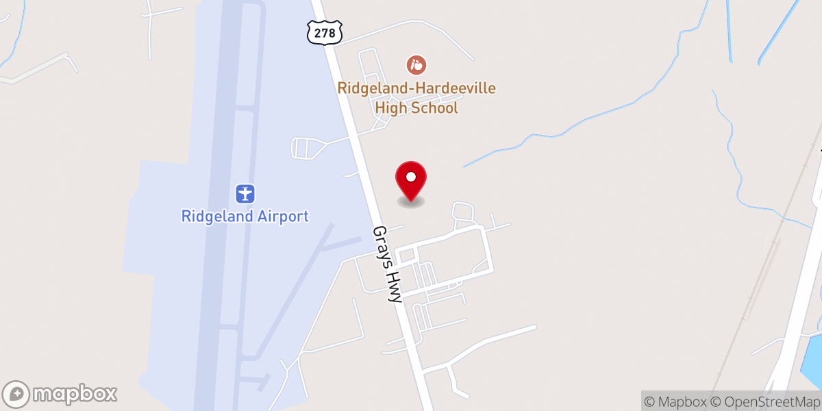 Map showing location of Faith Ridgeland