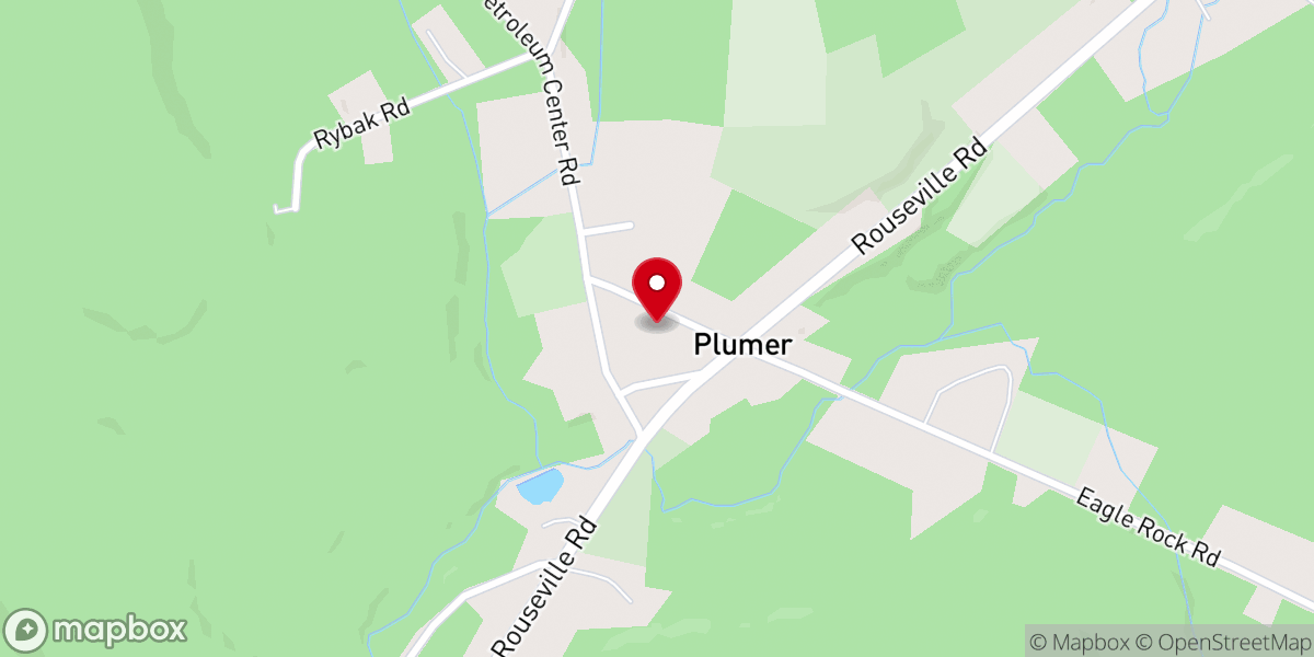 Map showing location of Plumer United Methodist Church