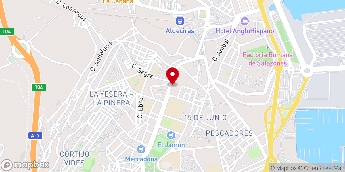 Map showing location of Iglesia Cristiana Adonai