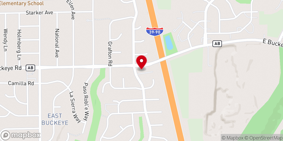 Map showing location of Grace Baptist Church SUNDAY VAN FROM BEACON