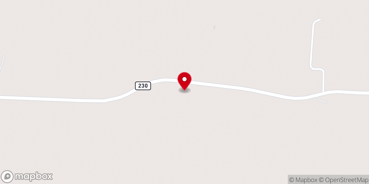 Map showing location of East Side Southern Baptist Church