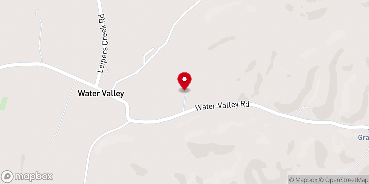 Map showing location of Water Valley Church of Christ