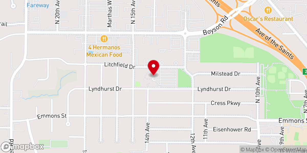 Map showing location of St Elizabeth Ann Seton Catholic Church