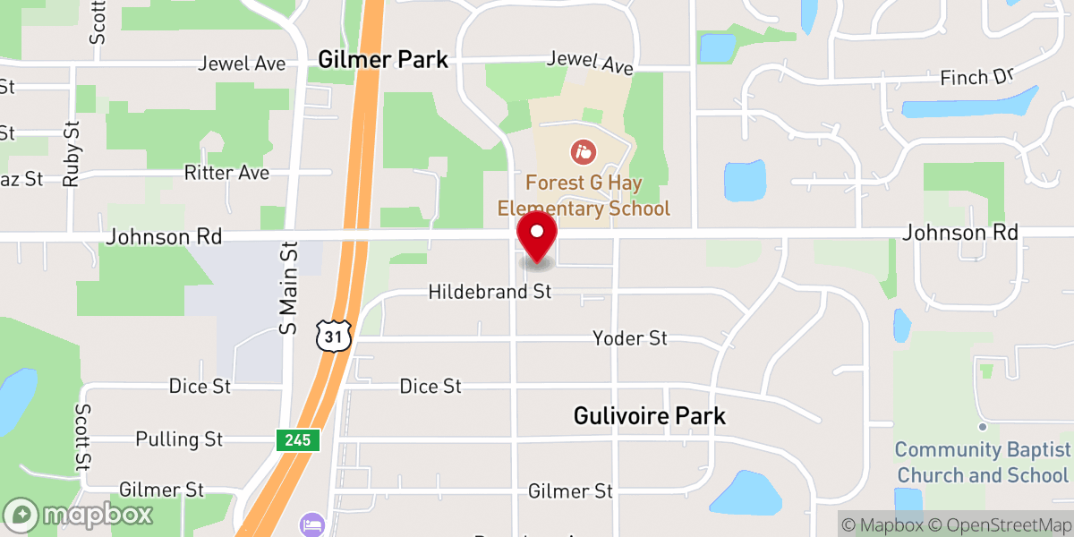 Map showing location of St Jude Catholic Church