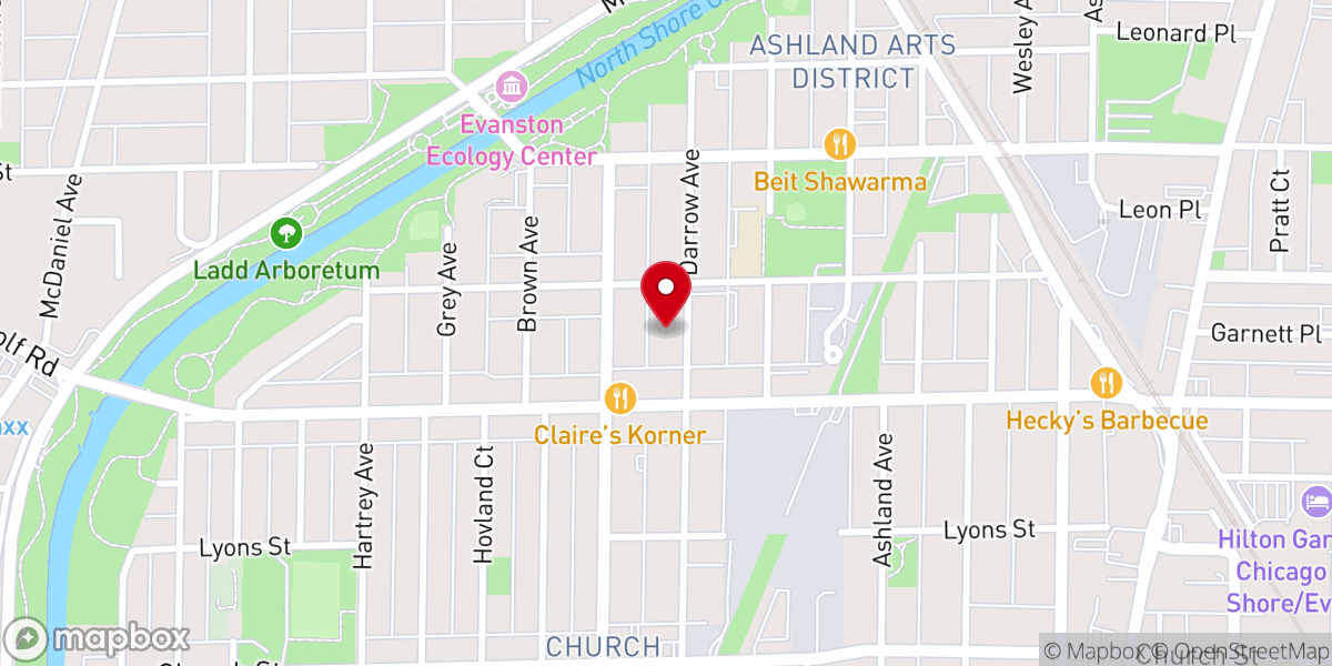 Map showing location of St Andrew's Pentecost Episcopal