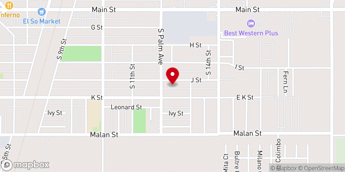Map showing location of Casa de Dios Apostolic Church