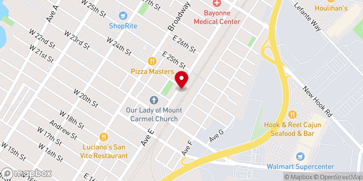 Map showing location of Heart of Jesus Polish National Church