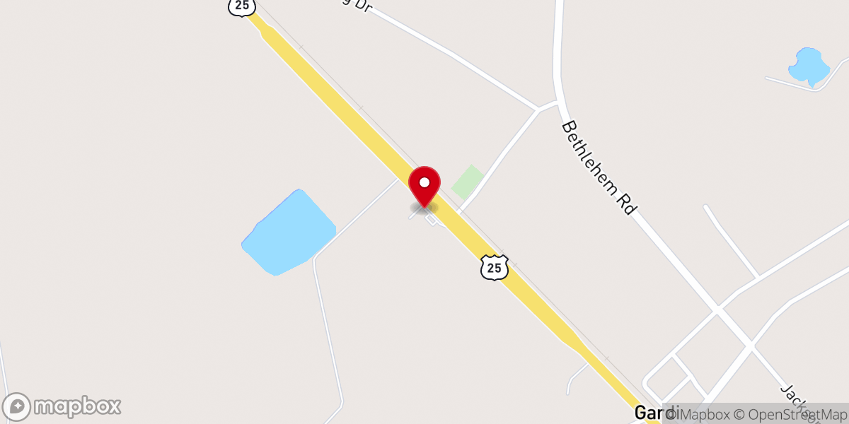 Map showing location of Victory Tabernacle Church of God