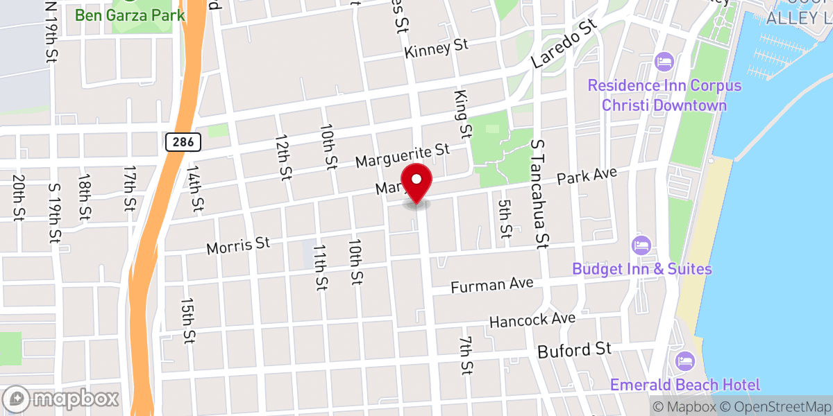 Map showing location of Casa del Mesias Church
