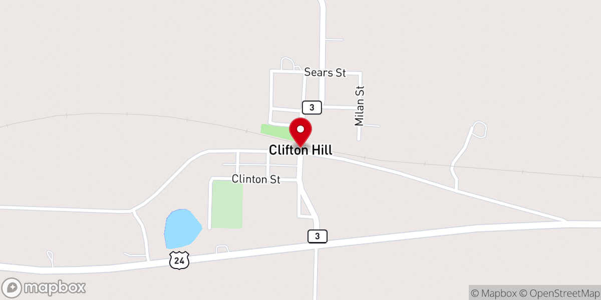 Map showing location of Clifton Hill
