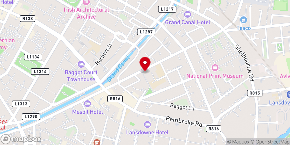 Map showing location of St Mary's Catholic Church, Haddington Road