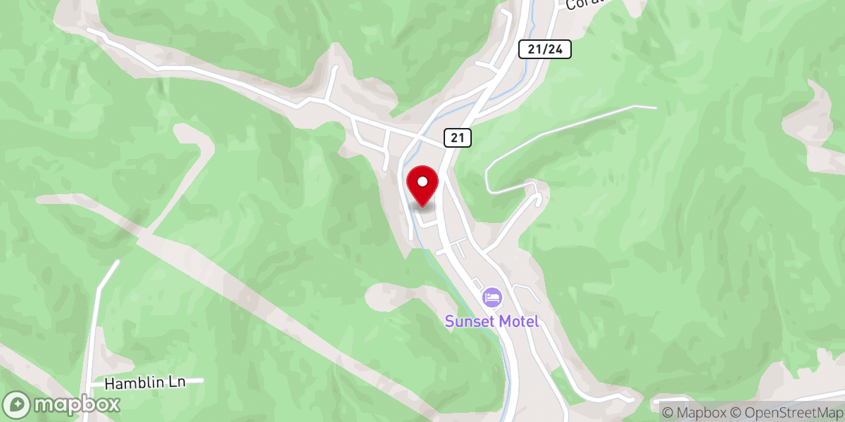 Map showing location of Greenlee Chapel