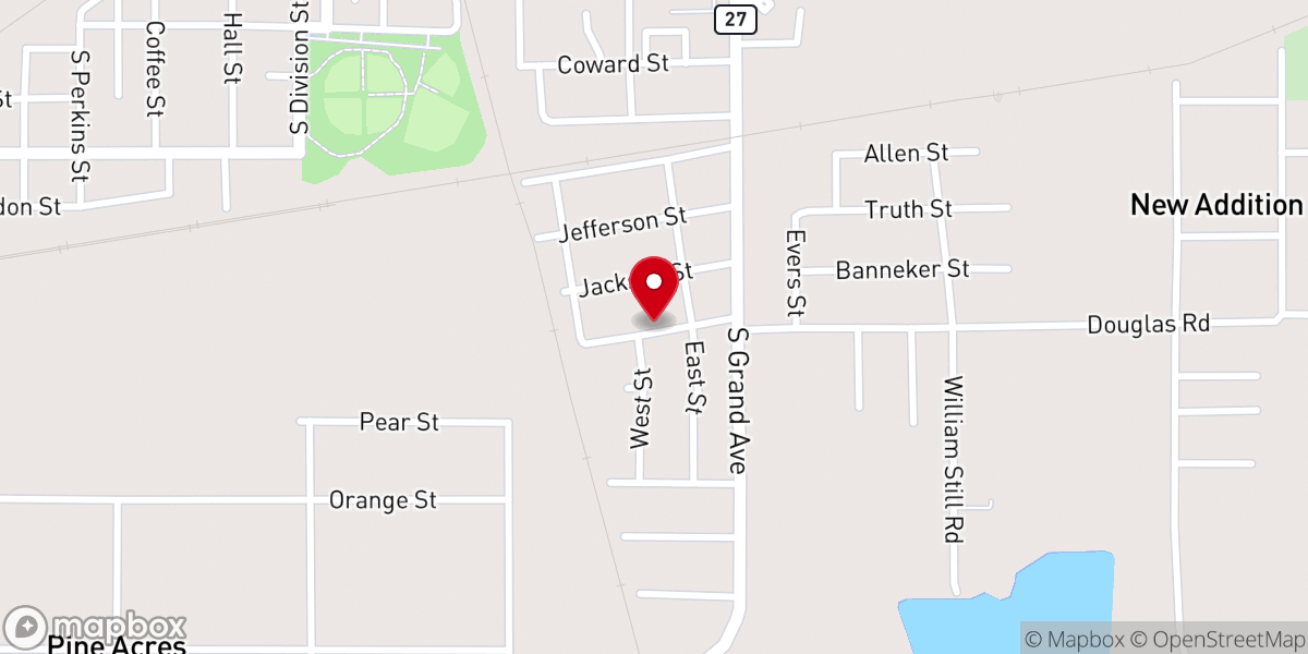 Map showing location of Greater Mt. Zion Baptist Church