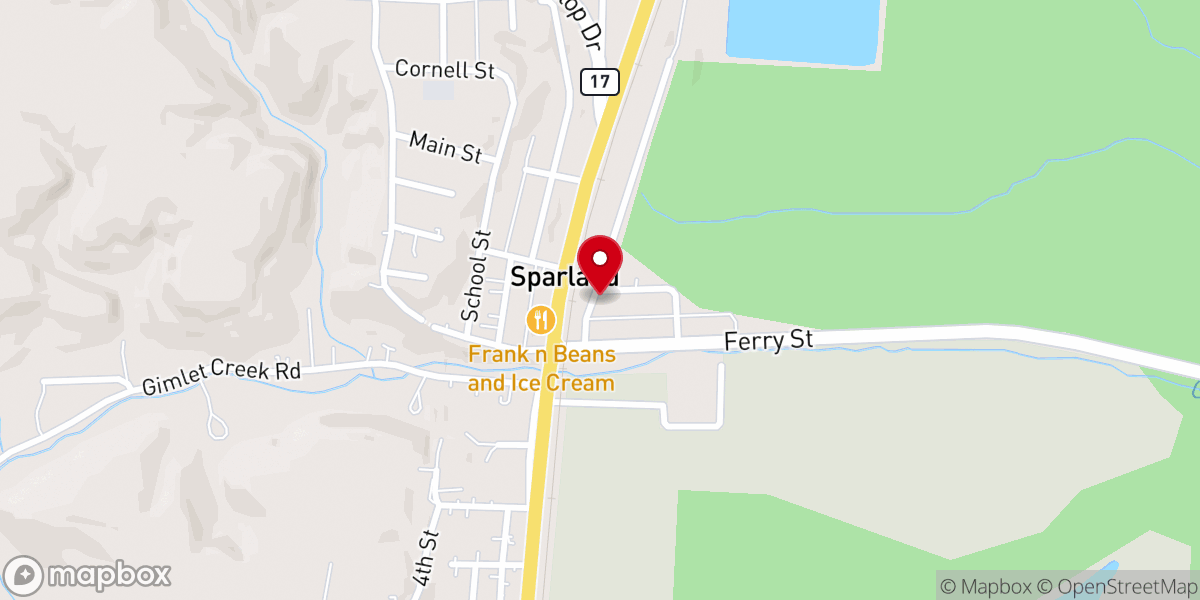 Map showing location of Sparland Village Hall