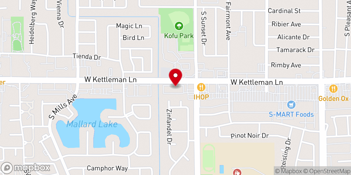 Map showing location of Lodi Church of Christ