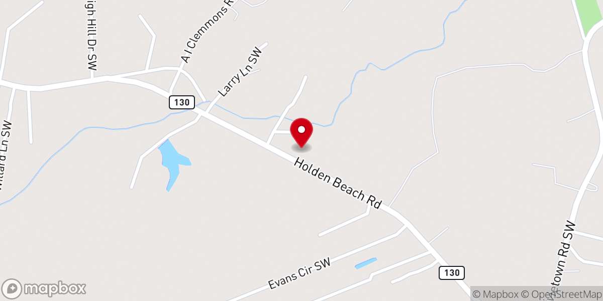 Map showing location of Asbury Global Methodist Church Shallotte