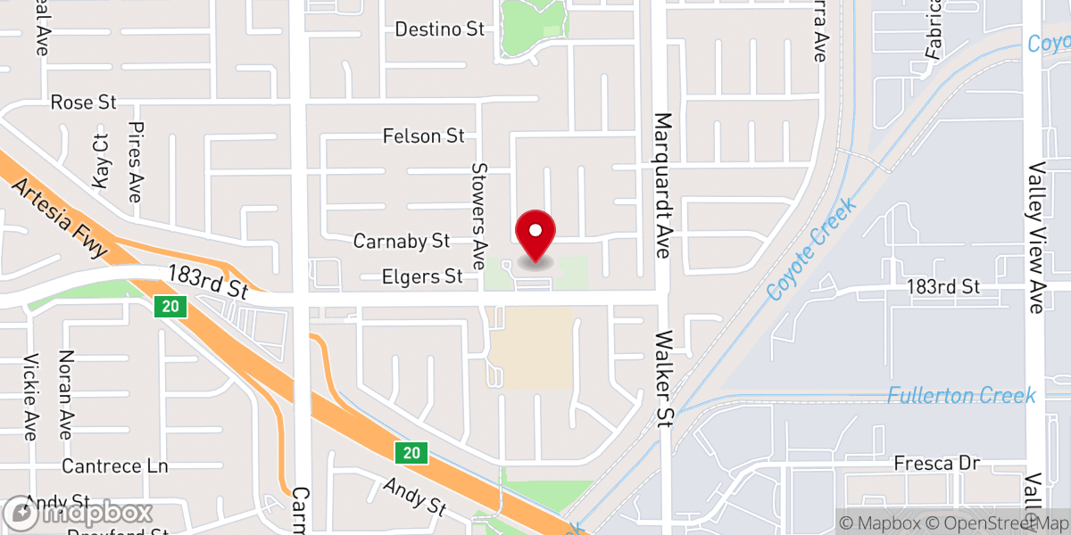 Map showing location of Concordia Lutheran School