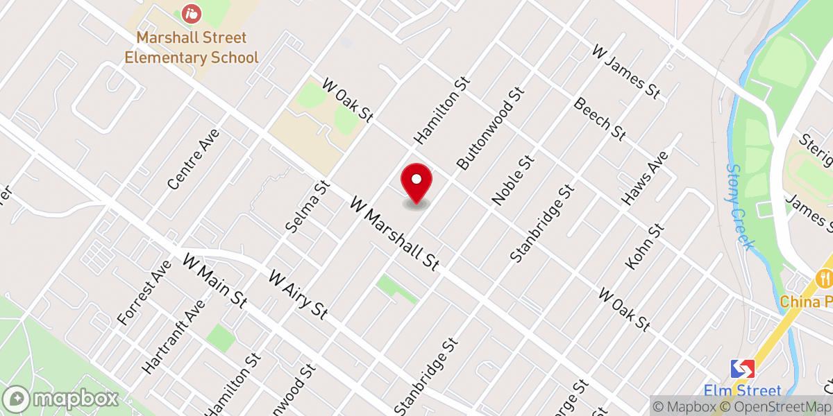 Map showing location of St. Francis of Assisi Church