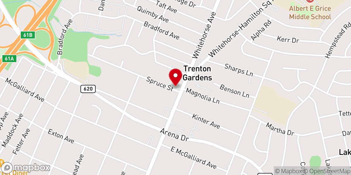 Map showing location of Grace Orthodox Presbyterian