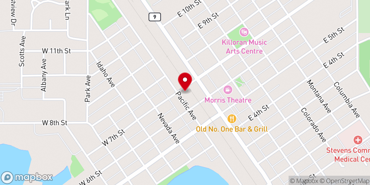 Map showing location of Just Chillin'
