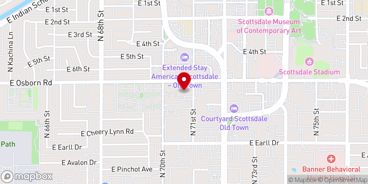 Map showing location of FBCScottsdale