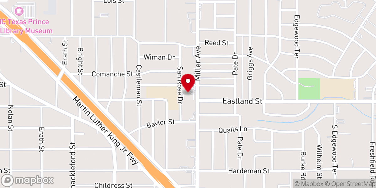 Map showing location of True Vine Missionary Baptist