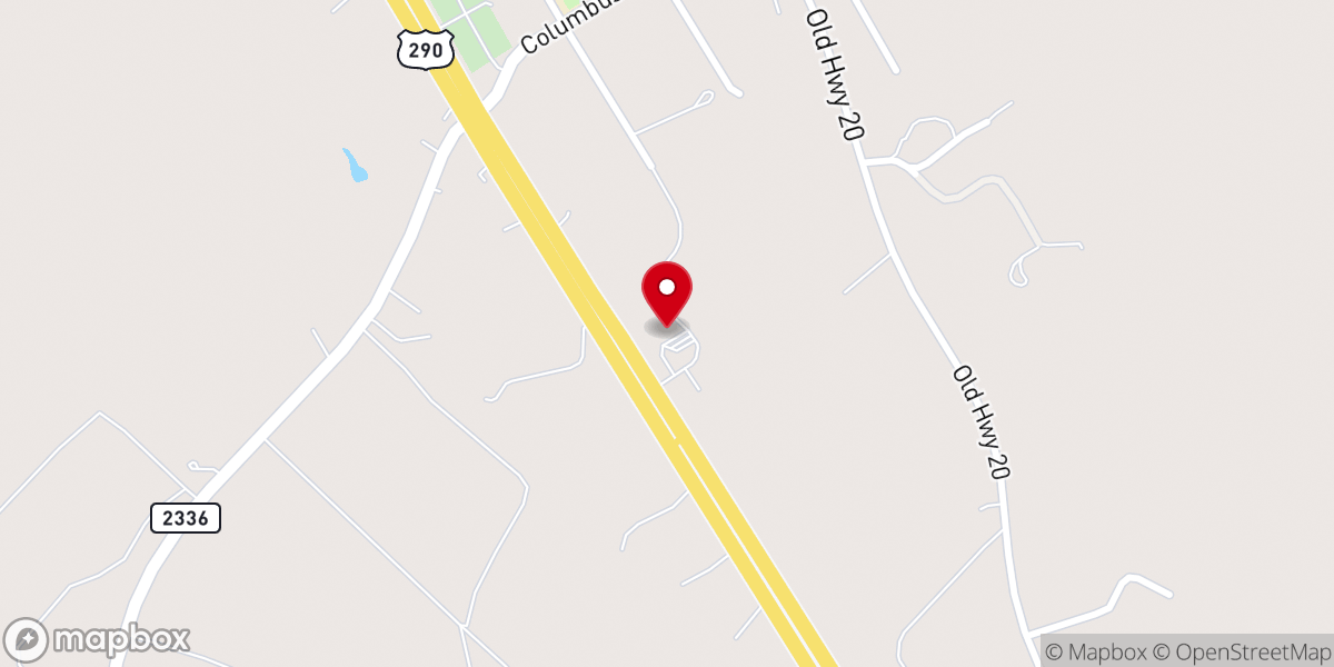 Map showing location of New Hope Lutheran Church