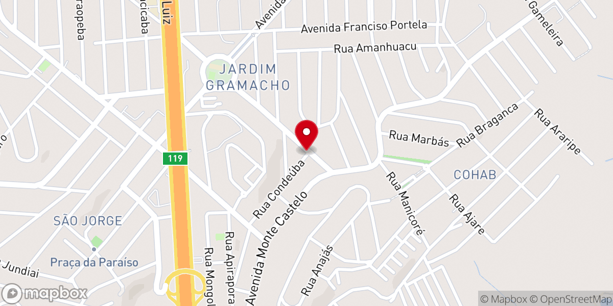 Map showing location of Comunidade Nossa Senhora da Penha