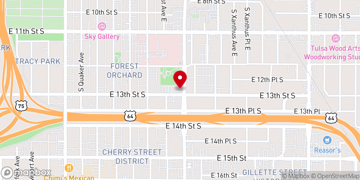 Map showing location of First Lutheran Church